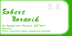 robert moravik business card